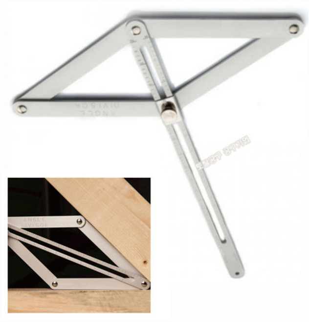 토탈공구판매자 퍼스트라인 몰딩각도기 몰딩의내각 측정자 알루미늄자 몰딩작업측정자 각도자 자유자 대각자 앵글디바이저, 1개