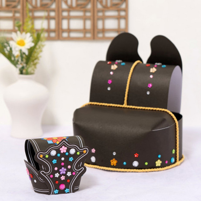 민화샵 종이 익선관 만들기 DIY 페이퍼공예 전통소품 추석 만들기, 민화 종이 익선관 만들기