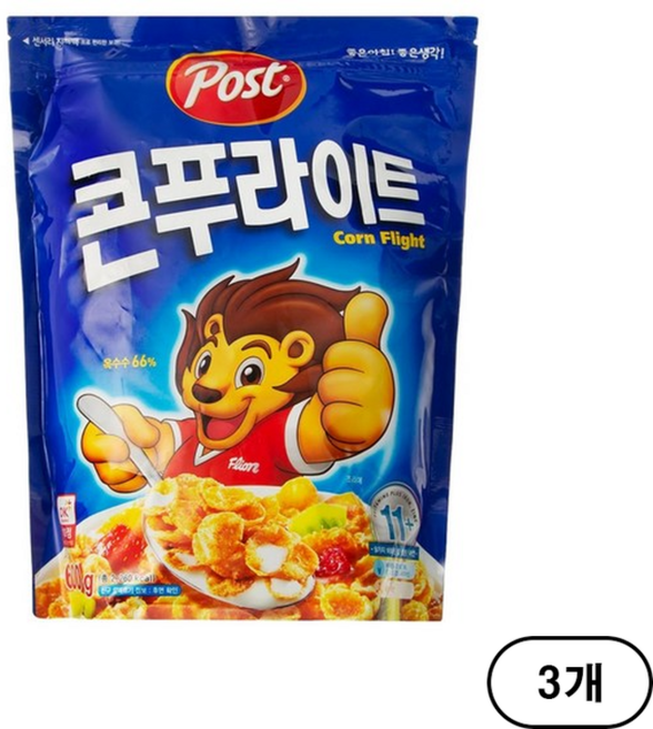 포스트 콘푸라이트 대용량 시리얼, 600g, 3개