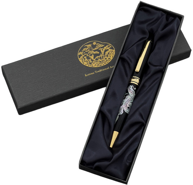 나전칠기 고급 자개 볼펜 - 외국인 친구 선물 한국기념품 - 한국 전통 선물, 용, 1개