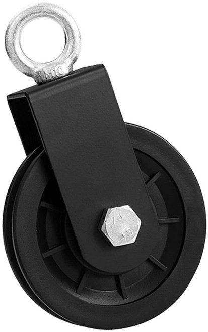 무소음 도르레 도르래 베어링방식 헬스 케이블 우레탄 와이어 연결 트라이셉 홈짐 케이블크로스 렛풀다운 만들기 제작 자작, 회전 블랙도르레(대)