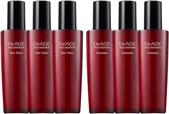 참존 디에이지 레드 에디션 3+3 기초 듀오세트 스킨 로션 120ml 단품 총 6개, 1세트