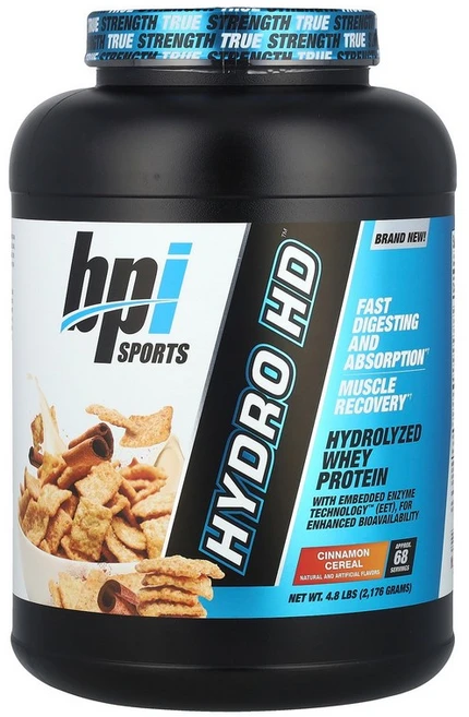 BPI Sports Hydro HD™ Hydrolyzed Whey Protein Cinnamon Cereal 4.8 lbs (2 176 g), 1개 - 쿠팡