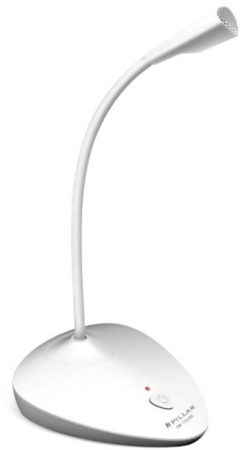 컴소닉 유선 스탠드마이크 PILLAR CM-710 USB 구즈넥 화이트, 1개