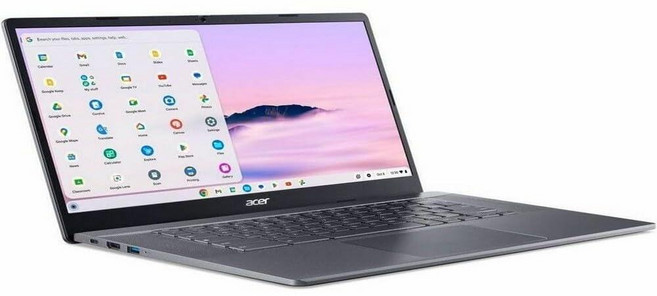 Acer 크롬북 플러스 515 노트북 - 15.6인치 풀 HD - 인텔 i3-1215U – 8GB LPDDR5X – 128GB UFS – Wi-Fi 6E – 크롬 OS