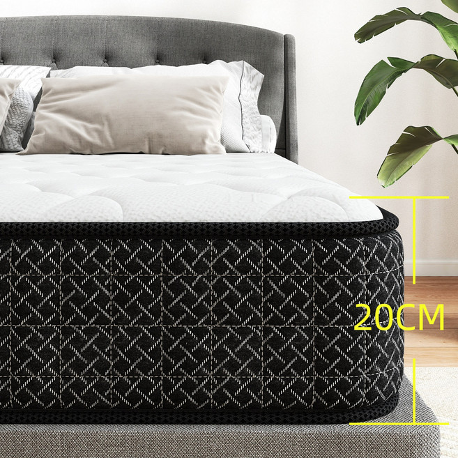 독립 포켓스프링 매트리스 슈퍼싱글 퀸 사이즈 매트리스 침대용 바닥용, 중간, 20cm