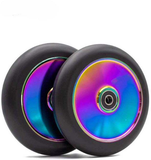 스턴트스쿠터 바퀴 한쌍 킥보드바퀴 익스트림 묘기 휠, I - 110mm (2개 세트)