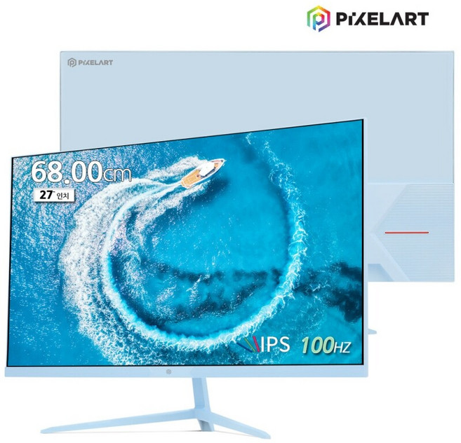 (예약판매)픽셀아트 AURORA PAC2799B 블루 무결점 IPS 아이케어 프리싱크 리얼 100, 68cm