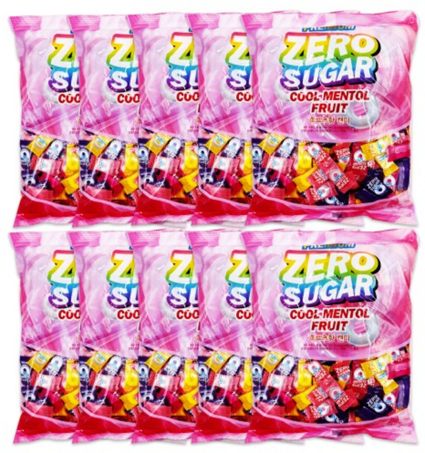제로슈가 쿨 멘톨 후르츠향 캔디 500g * 10봉, 10개