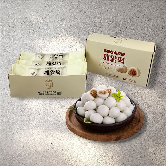연미향 깨알떡 6개입 (480g), 6개, 80g