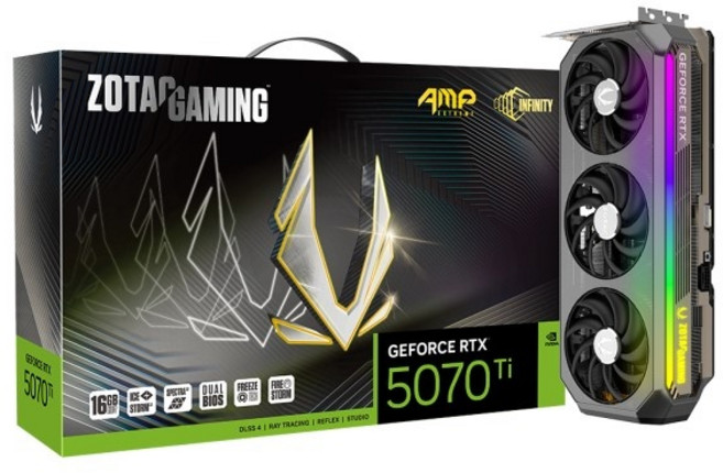 ZOTAC ZOTAC GAMING 지포스 RTX 5070 Ti AMP Extreme Infinity D7 16GB