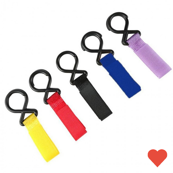 소품걸이 찍찍이 걸이 다용도 고리, 퍼플