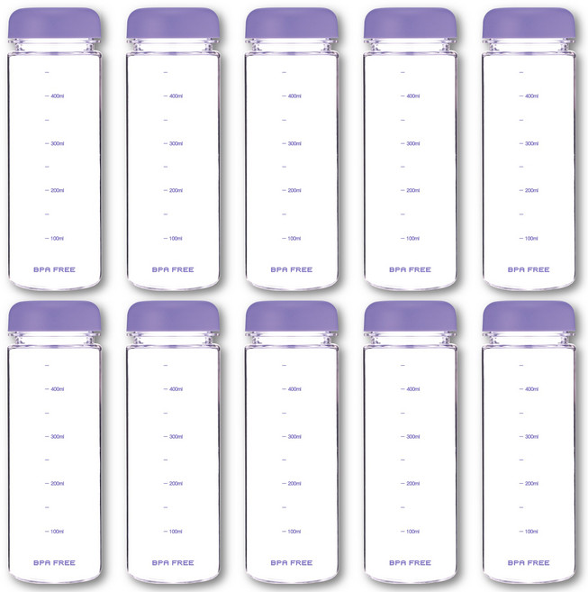 위드 국산 트라이탄 눈금 물병, 퍼플, 500ml, 10개