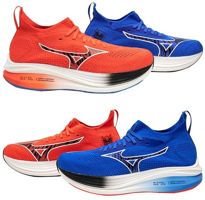 미즈노 남성 여성 런닝화 네오젠 마라톤화 조깅화 레드 블루 J1GC258204