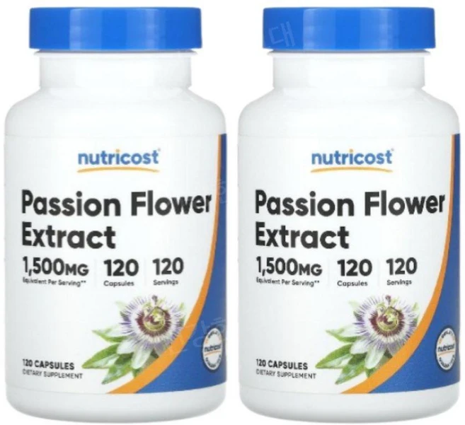 뉴트리코스트 시계꽃추출물 패션플라워 1500mg 120캡슐 2개 PassionFlower - 쿠팡