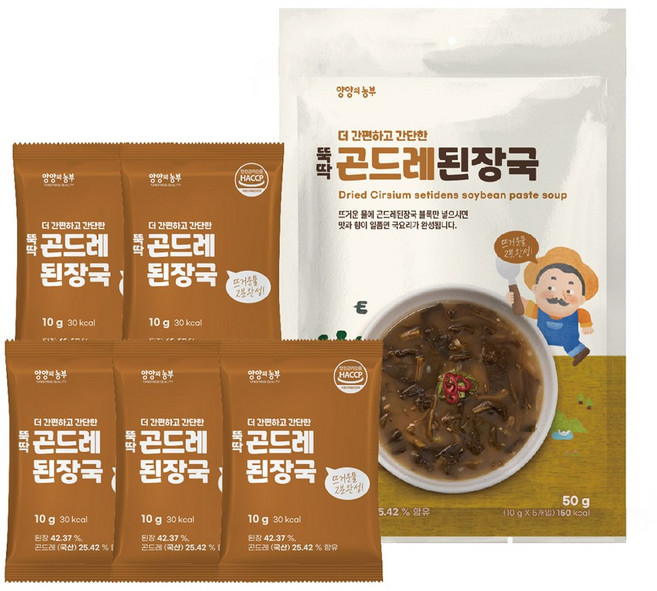 자연두레 뚝딱 곤드레 된장국 50g(10gx5개입) x6개, 10g, 6개