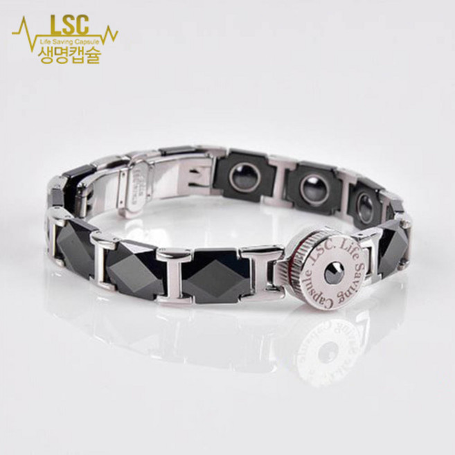 LSC 생명캡슐 노블레스팔찌, 핑크, 실버, 1개