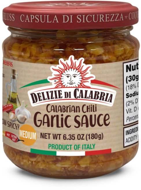 델리지에 디 칼라브리아 칠리 갈릭 소스 (Delizie di Calabria Chili Garlic Sauce) 180g, 1개