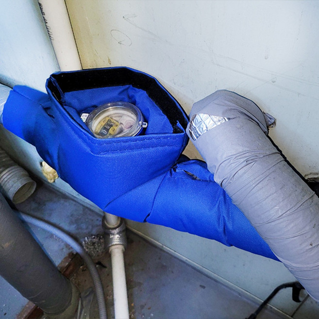 얼기전에 겨울 수도 계량기 동파방지 보온커버 패딩 덮개, 1개