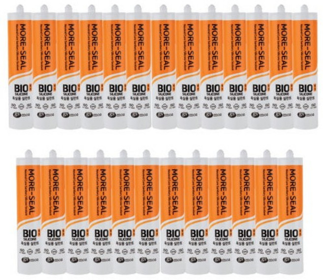 GS모아실리콘 주방 욕실용 곰팡이방지 BIO SILICONE 25P 백색, 25개