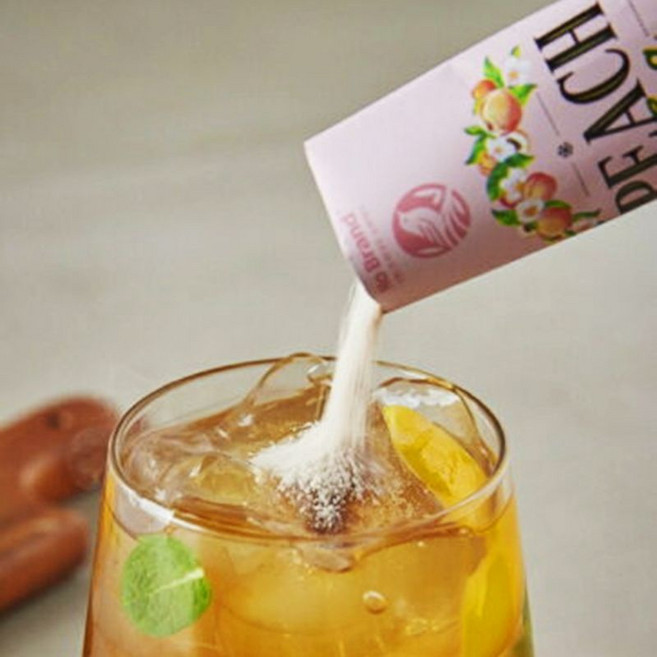 韓國 NO BRAND 水果茶飲 檸檬紅茶, 1個, 水蜜桃紅茶14g【單包】