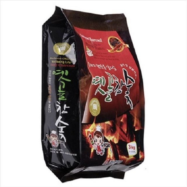 지피니 옛골 참숯 3kg + 착화제 포함, 1g, 1개