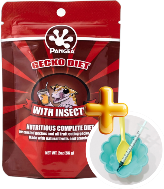 판게아 인섹트 크레스티드게코 사료 슈퍼푸드 2oz+(주사기+숫가락+믹싱볼), 56g, 1개