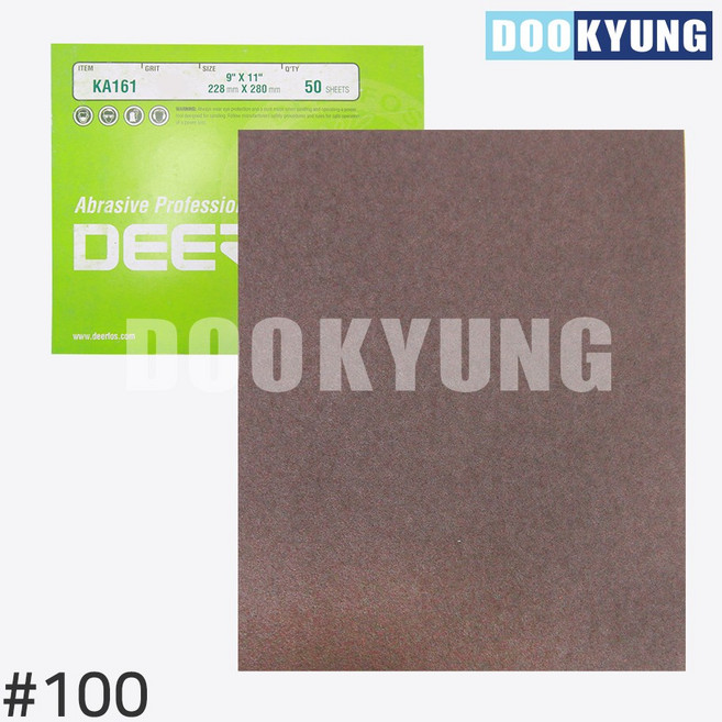 D_디어포스 사슴표 천 사포 100방 50장, 1개