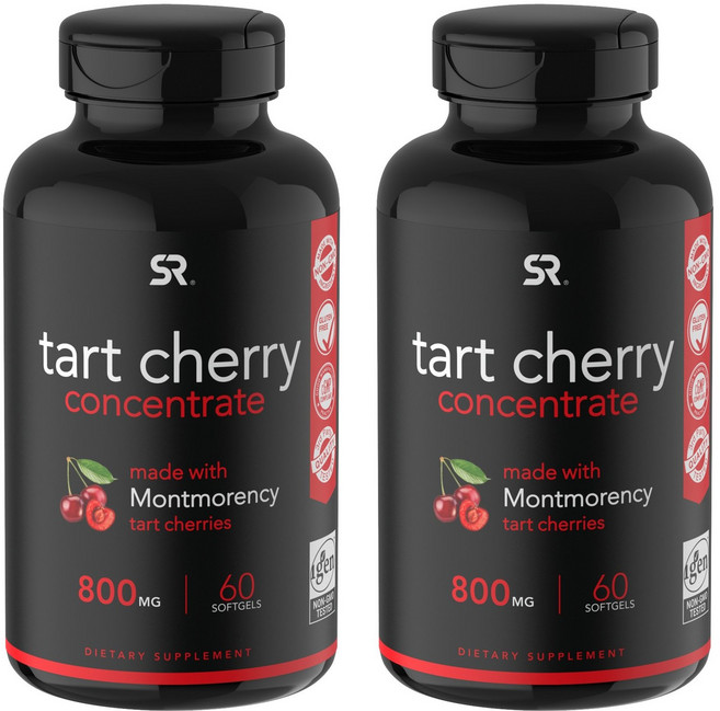 SPORTS RESEARCH 酸櫻桃濃縮軟膠囊 800mg, 60顆, 2罐