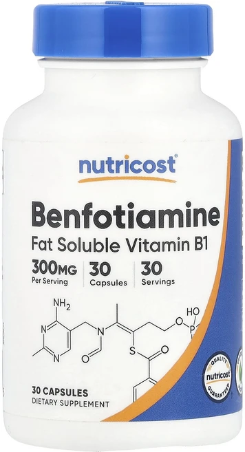 Nutricost 벤포티아민 300mg 캡슐 30정, 1개 - 쿠팡