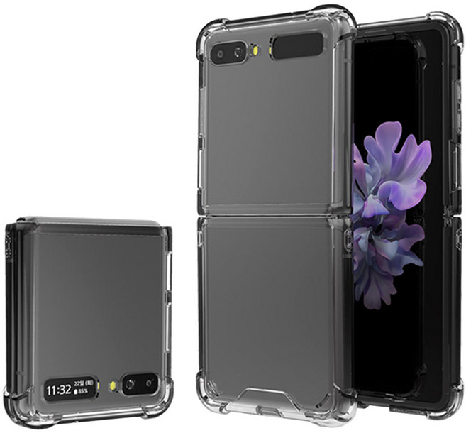 이케미 Z제트플립1&2 공용 쿠션 젤 하드케이스