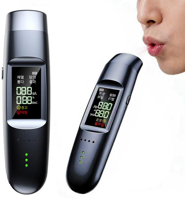 OYHEAH 음주 측정기 KO3 LCD한글 오디오 방송, 1개