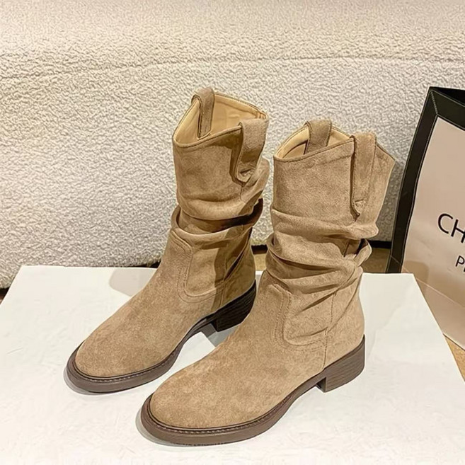 햇살빛깔 패션 가을 겨울 여성워커 숏부츠 마틴워커 통굽부츠 셔링 데님 여성화