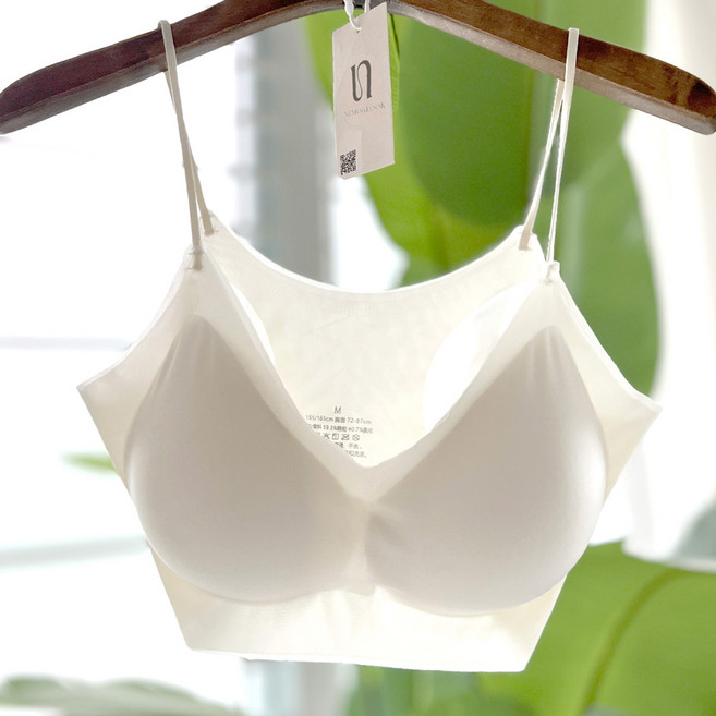 네모엔룩 쿨스킨 여성용 여름브라 스킨 브라탑 메쉬 심리스 노와이어 브라렛