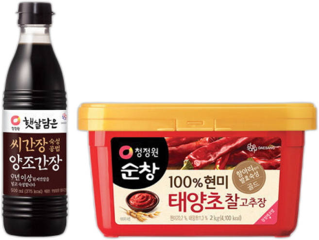 순창 현미 찰고추장 + 씨간장양조간장, 1개, 500ml