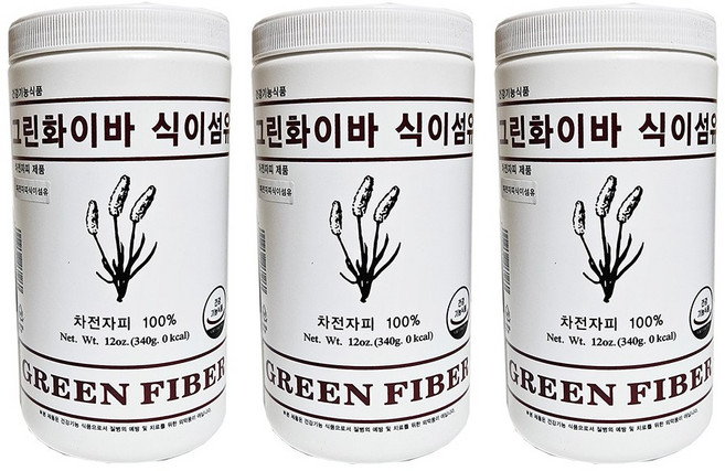 그린화이바 식이섬유 340g x 3개/차전자피/식이섬유, 3개
