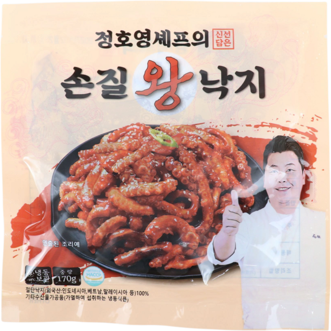 정호영셰프 신선담은 손질왕낙지 (+비법담은 볶음소스 50g x 4팩), 4개