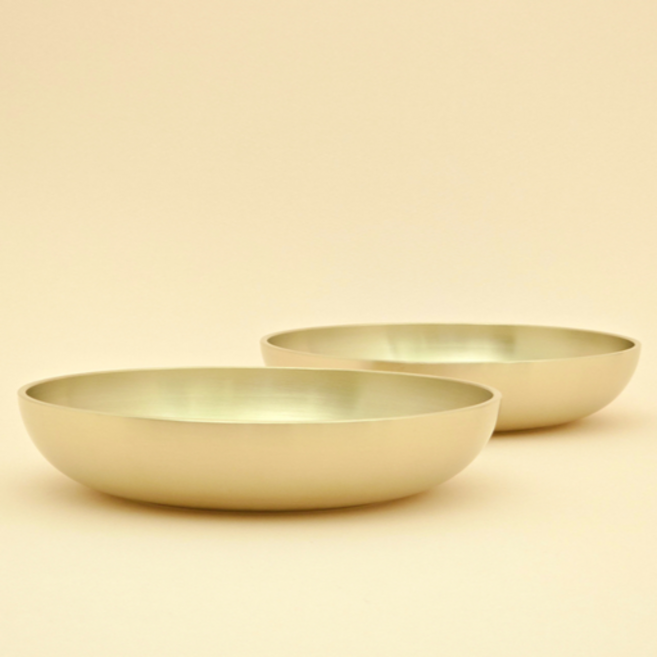 [유기담] 방짜유기 찬기 세트 (대) 2P, 2개