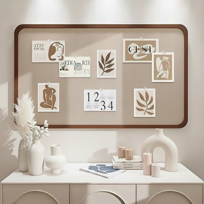 데이엘라 무타공 부착식 펠트보드 대형 게시판 알림판 학교 어린이집 사무실, 1개