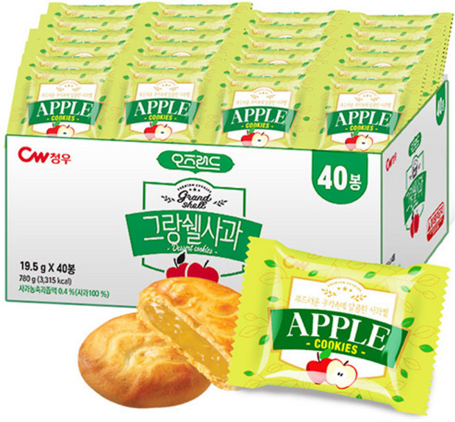 청우 오즈랜드 그랑쉘 사과, 1개, 780g