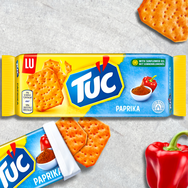 TUC 파프리카맛 크래커 유럽 헝가리 간식먹거리, 1개, 100g