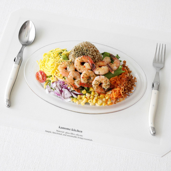 웨이브 타원 접시, 1개, glass