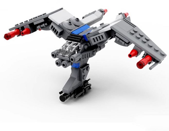 MOC Starcraft 스타크래프트 레이스 Wraith 모형 100PCS+ 키덜트 호환 나노 블록