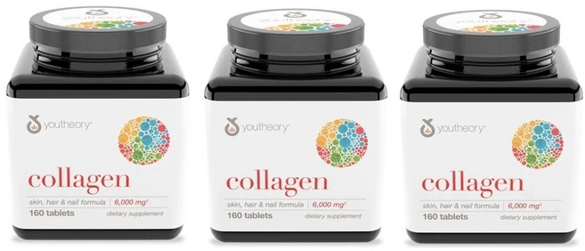 유씨어리 콜라겐 Youtheory 콜라겐 6000mg 160정 X 3통, 160정 × 3개 - 쿠팡