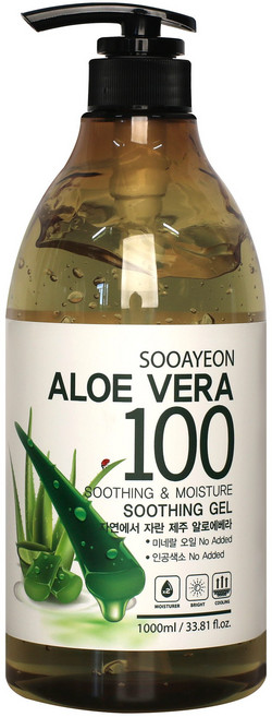 수아연 알로에베라 수딩젤, 1L, 4개