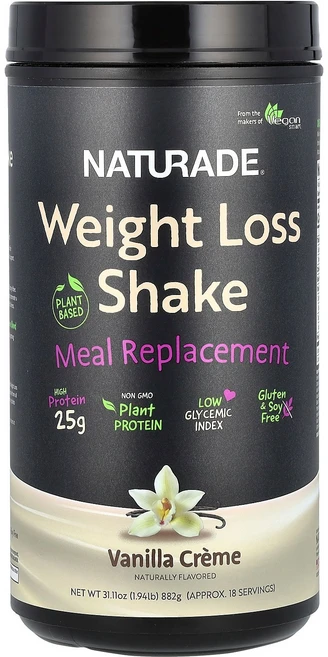 Naturade 체중 감량 셰이크 식물성 식사 대용식 바닐라 크림 (1.94lb), 882g, 1개, 882g - 쿠팡