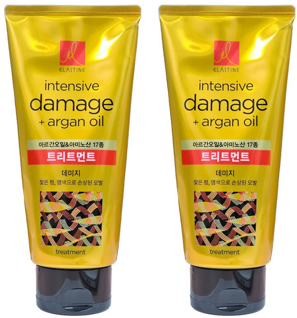 엘라스틴 아르간오일 데미지 트리트먼트, 300ml, 2개