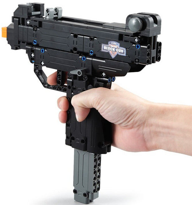 프랜드 Micro UZI DIY 조립식 장난감총, 혼합 색상, 1개