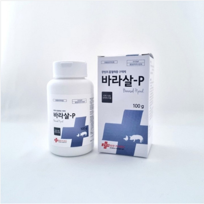 바라살 P 100g통 닭이 강아지 진드기 침파리 벼룩 흡혈해충 구제, 1개, 100ml