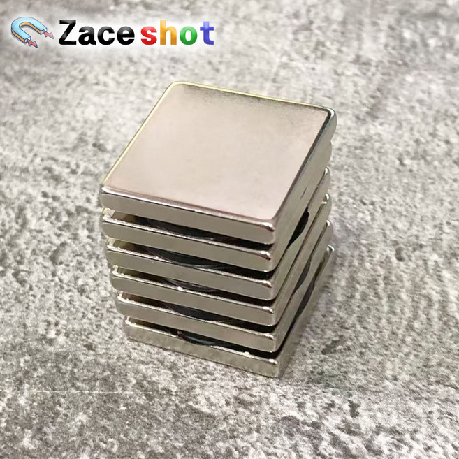 [제이스샷] 길이 20mm x 폭 20mm x 두께 3mm 사각 네오디뮴 자석, 6개, 실버